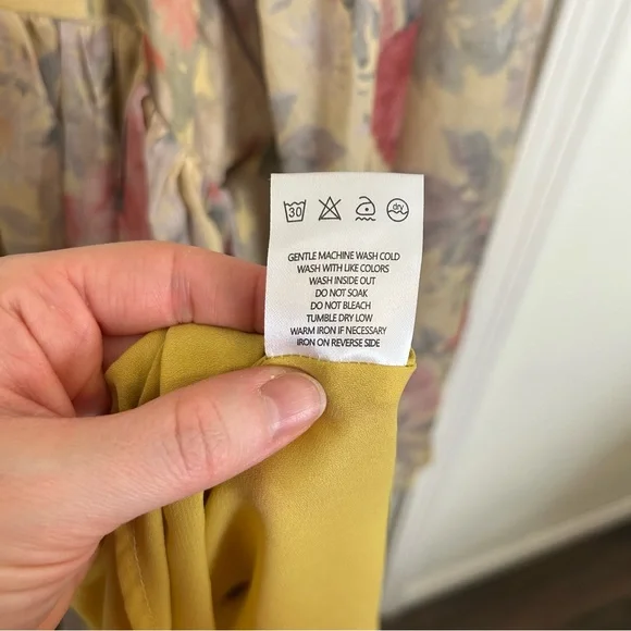 FARROW Spring Floral Whimsical Flowy Long Sleeve Christelle Maxi Dress | Size L - Picture 10 of 15